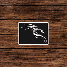 Sleek Silver Dragon Sticker - Mythical Creature Decal for Fantasy Fans 557