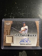 2024 Leaf Lumber Signature Sticks Auto Relic David Justice 32/35
