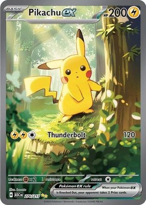 Pikachu ex 276/217 ピカチュウEX English Pikachu ex - 276/217 - Ascended Heroes Near Mint Pokemon TCG | eBay