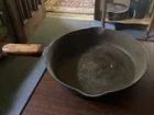 Antique Griswold Cast Iron Frying Pan 704 R With Make Do Handle Erie Pa.
