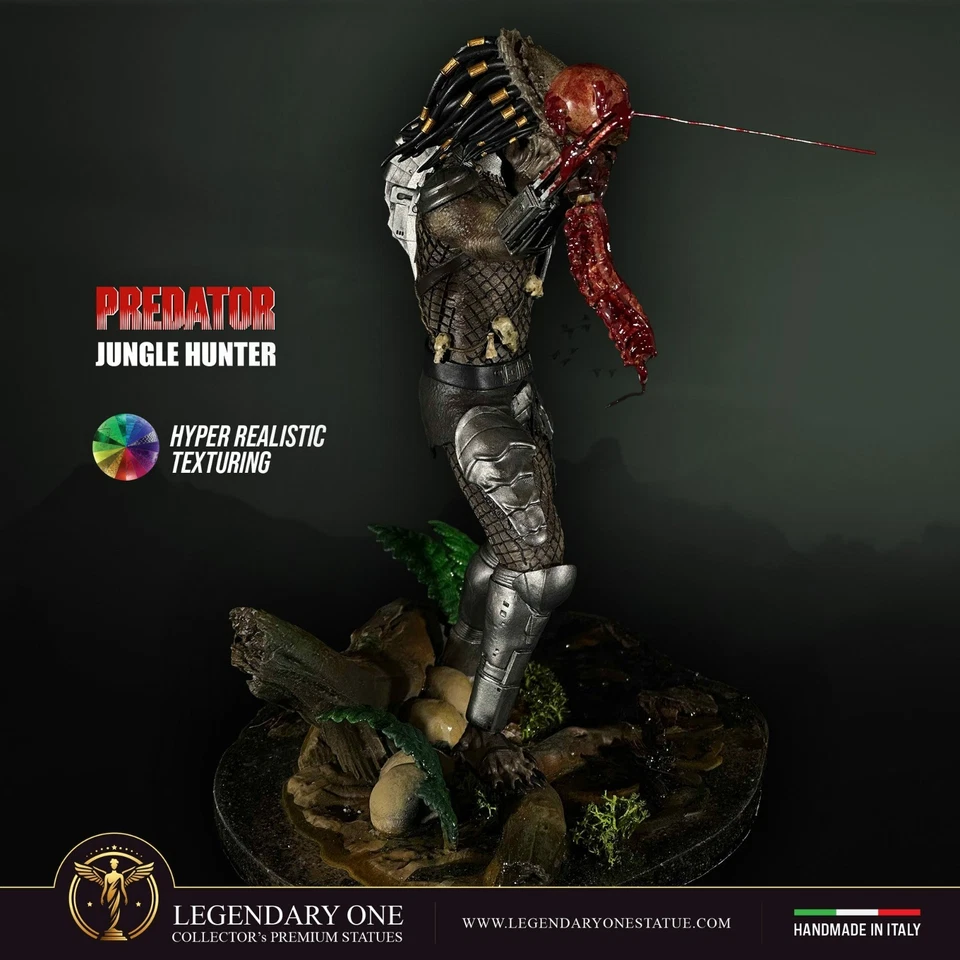Predator Jungle Hunter Alien Action Figure scala 1.6 Diorama Statua 30cm Premium - Immagine 2 di 4