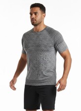 TEK GEAR Men's Gray Short Sleeve Performance T Shirt Size XXL