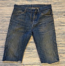 Vintage 1981 Levi s Orange Tab Cut Off Denim Shorts USA 30 31