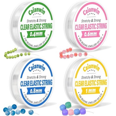 Elastic jewelry thread set for bracelets, beaded jewelry, nylon cord included...