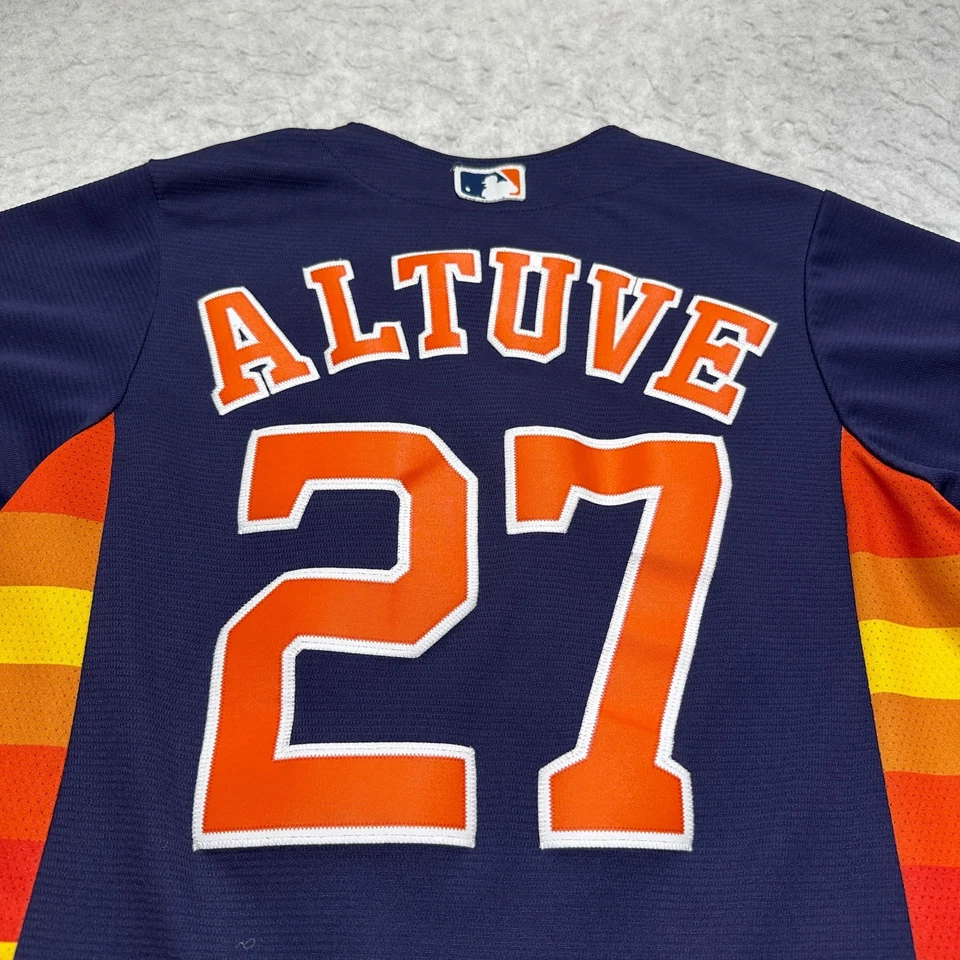 Authentic Majestic Houston Astros Jose Altuve Alternate Jersey Mens Size Small S - Image 2 of 4