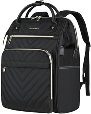 VANKEAN 17 Inch Laptop Backpack for Women Men 17.3 inch, Quilted Black