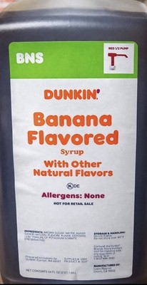 Dunkin' Banana Flavored Baking & Dessert Syrup 64 fl oz Dessert Topping