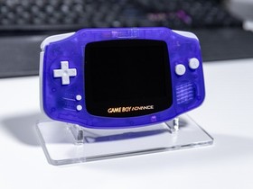 Nintendo Game Boy Advance IPS V5 Screen USB-C Charge Upgrade Transparent Purple