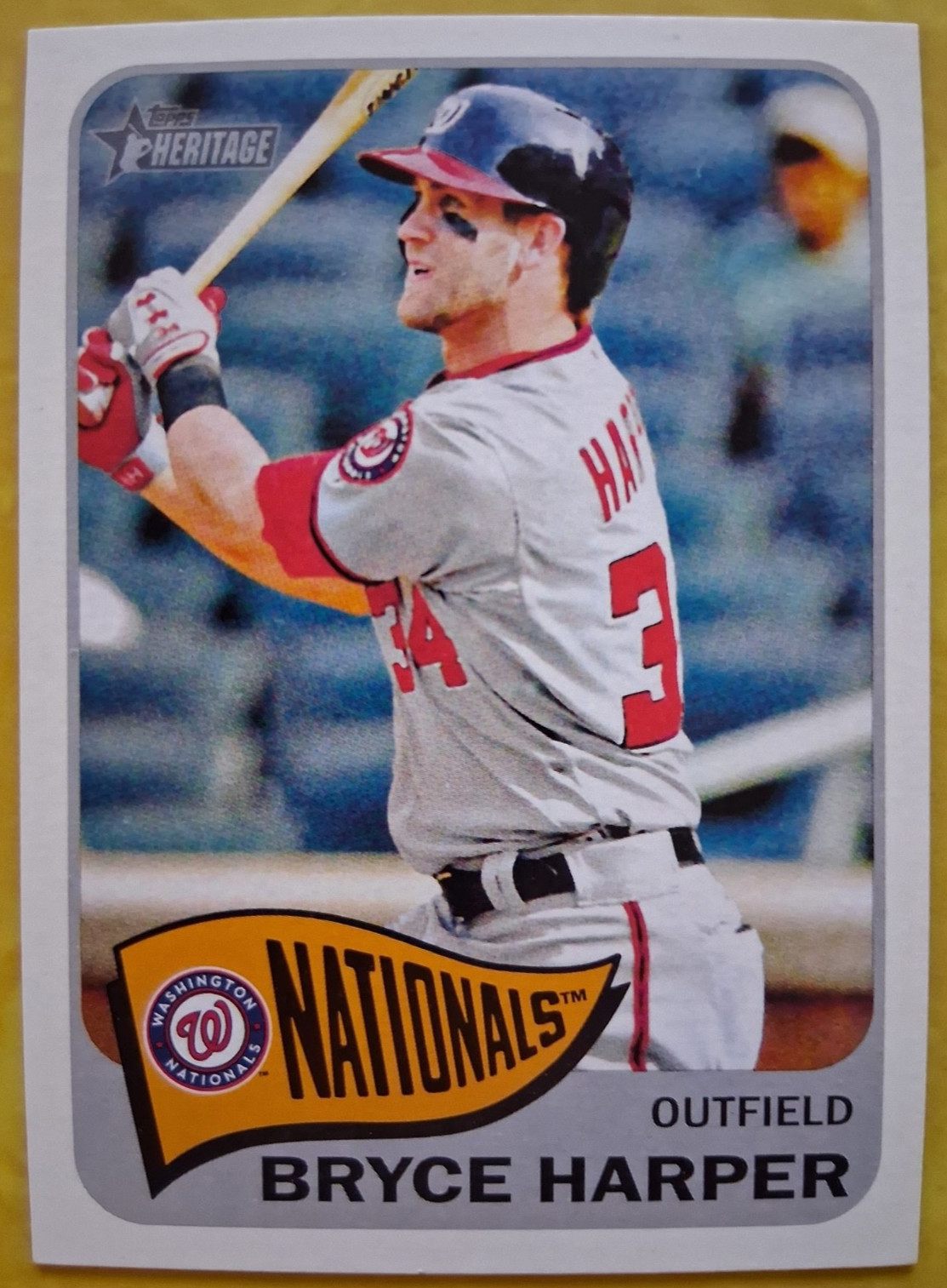 2014 Topps Heritage #400 - Bryce Harper - ACTION Variation
