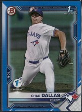 2021 Bowman Draft 1st Edition 1st Bowman Blue Foil /150 Chad Dallas #BD-23