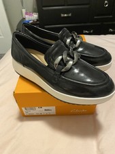 Clarks Zylah May Black Loafer Size 9.5 Nib