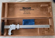 Starrett #255 Flush Reading Vernier Height Gage 20"  Chrome Finish Hardened Bar