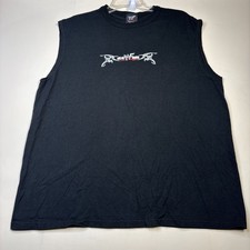 WWF Wrestling New York  Time Square Large Vintage Sleeveless Shirt Black 2001