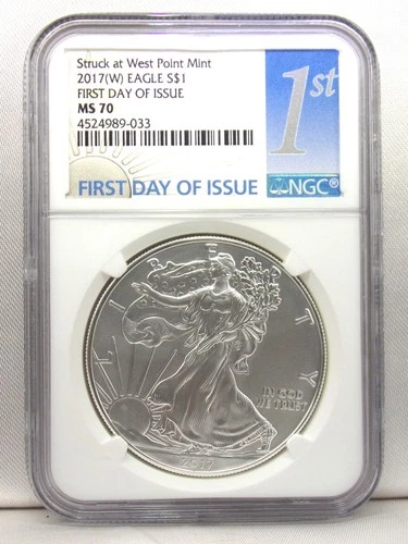 2017 W American Silver Eagle NGC MS 70 First Day 4524989-033