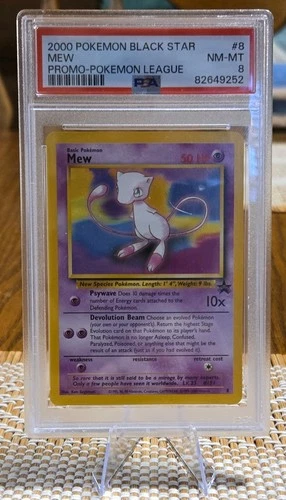 2000 Pokémon Black Star Promo Mew #8 PSA 8 NM-MT