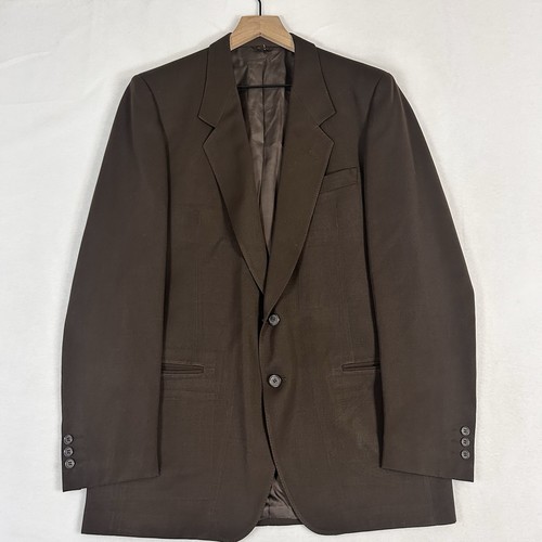 Vintage 1970s Italian Blazer Salamandra 1881 Virgin Wool Brown Sport Coat Italy