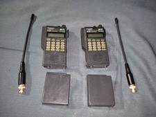 2x Yaesu FT-470 Dual Band VHF/UHF Portable Transceiver Radio Vintage (TESTED!)