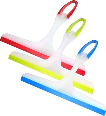 Shower Squeegee for Glass Doors, 3pcs Bathroom 3pcs-blue/Green/Red 