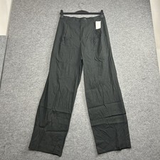 Vince Pants Womens Black Wide Leg Linen Blend Stretch Pull On Casual, Size M