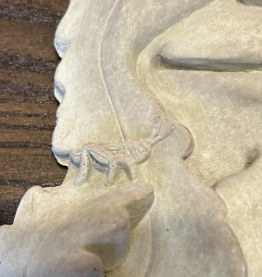 Placa de colección firmada por George Carruth Garden Smiles Face GREEN MAN 7" X 10" Foto 3 de 4