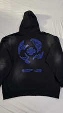 Mens Vintage Chrome Hearts Black Hoodie Size L