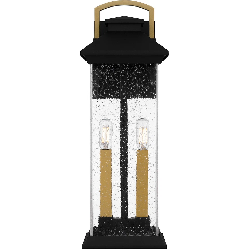 Henderson 2-Light Earth Black Outdoor Wall Lantern - Image 2 of 4