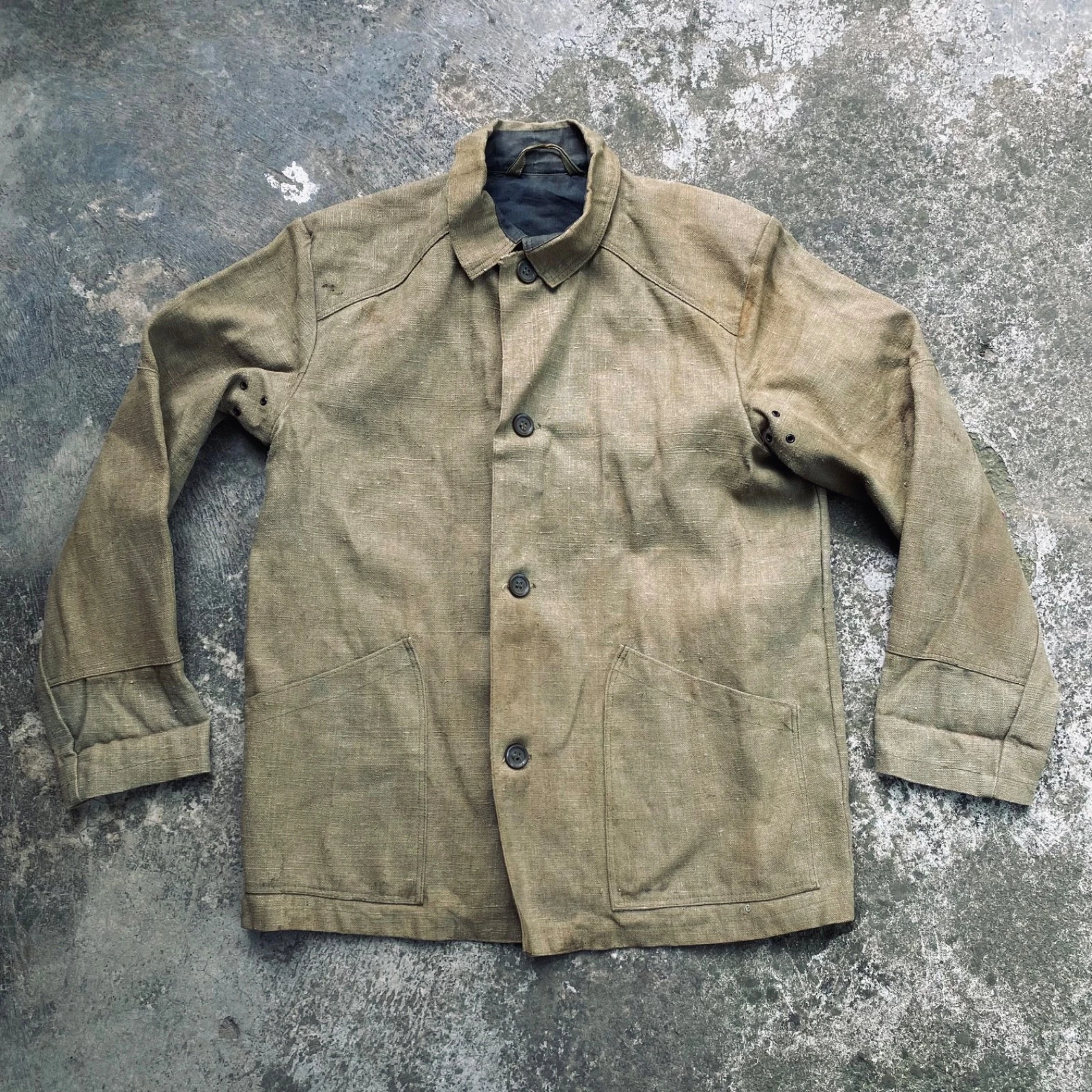 Vintage 60s ussr soviet hamp welder engineer work heavy jacket - product detail image 1