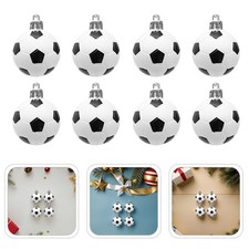 36 Pcs Mini Football Ornaments 1.57 Inch Soccer Ball Baubles for Christmas Tree