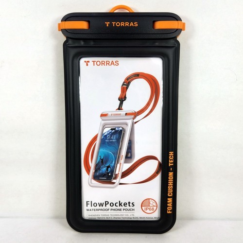 TORRAS IP68 Waterproof Phone Pouch Double Space, Floating Black