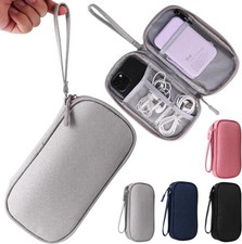 Travel Cable Organizer Electronics Accessories Bag Charger Phone Memory CardGrey