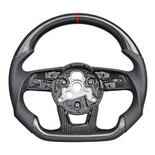 Carbon Fiber Flat Sport Steering Wheel For Audi B9 S3 S4 S5 Rs3 Rs4 Rs5 A3 A4 A5