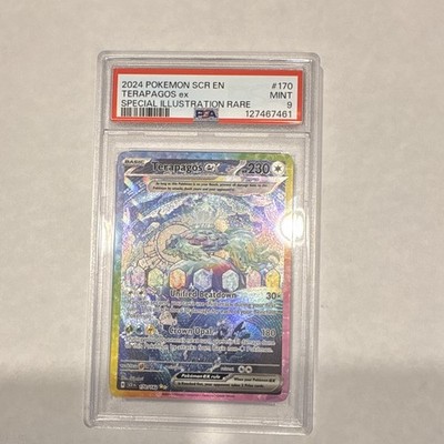 Pokemon Terapagos ex PSA 9 2024 SV07 Stellar Crown SIR Holo 170/142