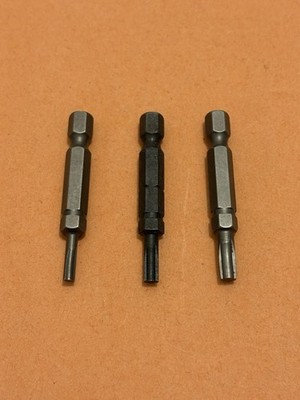 RARE (3)  TYPE A  CLUTCH HEAD INSERT BITS - 1/8 , 5/32 , 3/16  - NEW - FREE SHIP