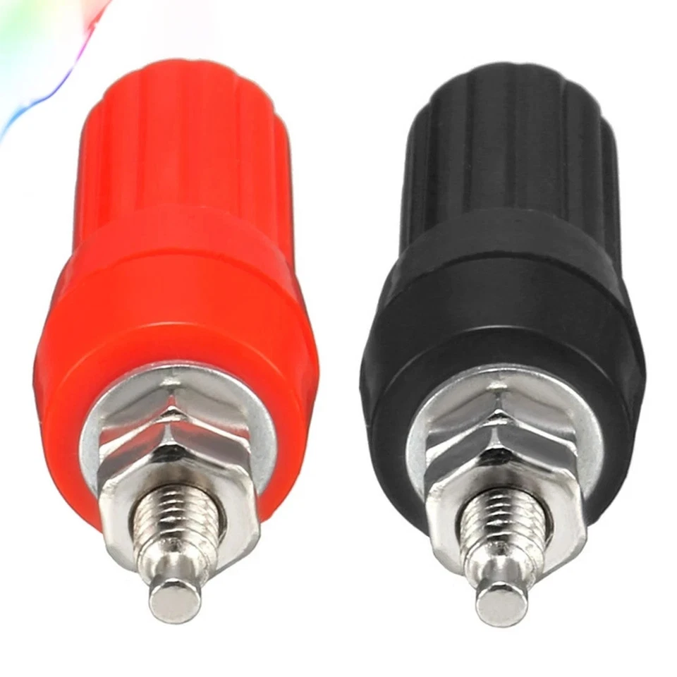 1/2/5 Pairs Red Black 4mm Banana Binding Post Socket Connector Terminal Speaker - Image 4 of 4