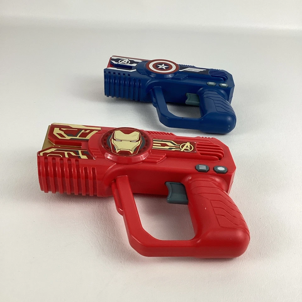 Marvel Avengers Laser Tag Blaster Set Capitán América Iron Man Vibraciones Foto 2 de 4