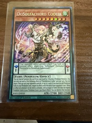 DoSolfachord Coolia (Collector's Rare) RA05-EN018 Rarity Collection 5 1st...