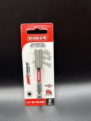 Diablo DBH300B 3'' Magnetic Drive Bit Holder New Sealed 1/4  Holder Free Ship 1K