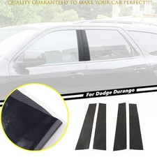 For Dodge Durango 2011-2024 Carbon Fiber Window Pillar Post Sticker Decals Trim