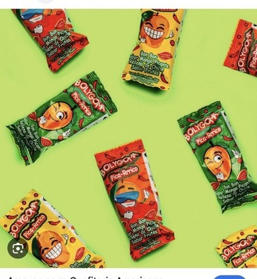 Bolygoña Pica-Rrico Mango Gummy Candy Mexican Soft Sweet Package 12 paquetes 