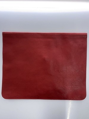 IL BISONTE Clutch Bag Leather RED | eBay