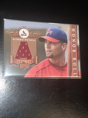 2003 Upper Deck Honor Roll Deans List Alber Pujols Game Used Jersey #DL-AP