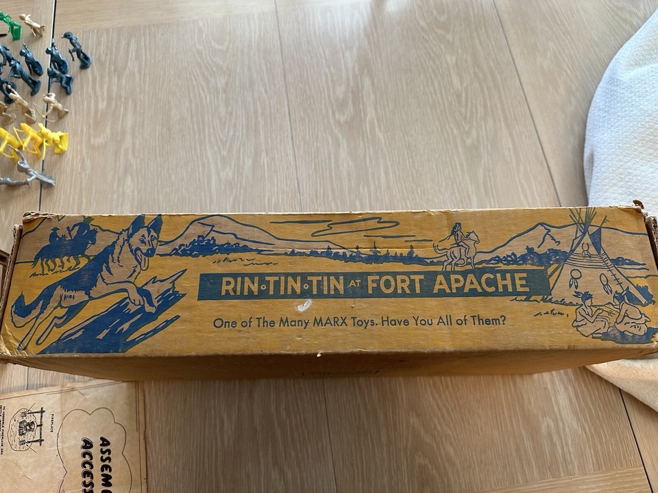 Rin Tin Tin Fort Apache 1956Cowboy-Indian playset & Original Box& Roy