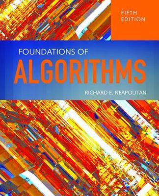 Foundations Of Algorithms By Richard Neapolitan. Like New.