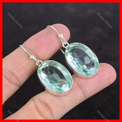 Valentines Deal Sterling Silver Apatite Stone New Dangle Drop Earrings Jewelry