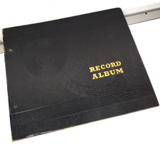 Vintage 1930s Embossed 10" Record Storage Album w 8 Records Holds 10 Made in USA