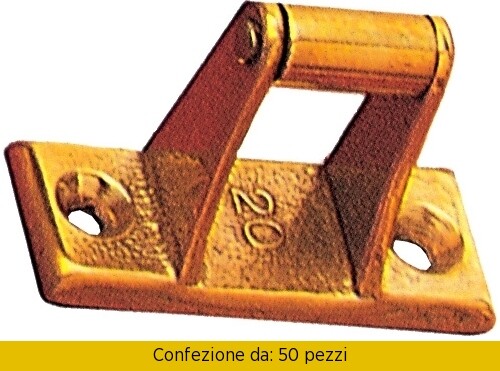 Cavallotti a 2 Viti O.Bronzate Da 20 Pezzi 50 Biennebi 26D.2