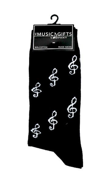 Treble Clef Music Socks - Music Themed Gift - Musical Socks for Music Students