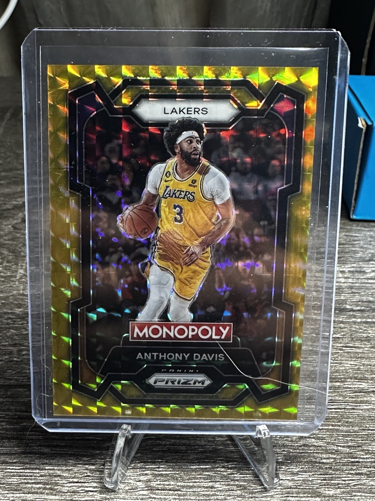 2023-24 Panini Prizm Monopoly ANTHONY DAVIS GOLD MOSAIC PRIZM /49 SP #41