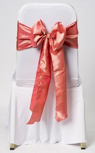 Details About Rose Gold Taffeta Chair Sashes And Matching Runners 50 Or 100 Sashes 10 Runners