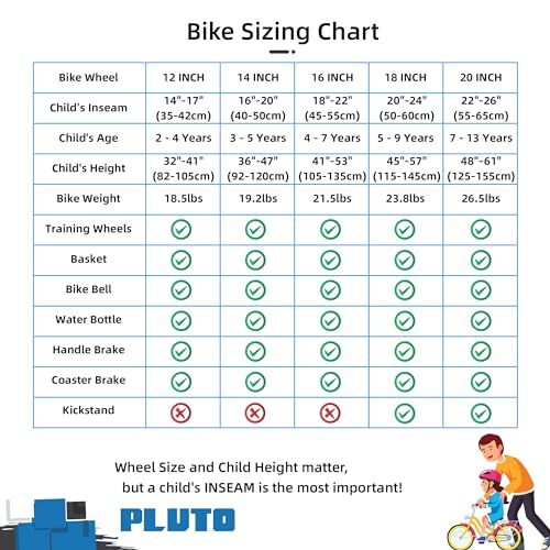  Pluto Kids Bike 12 14 16 18 20 Inch Orange 12 Inch With Flash Training Wheels